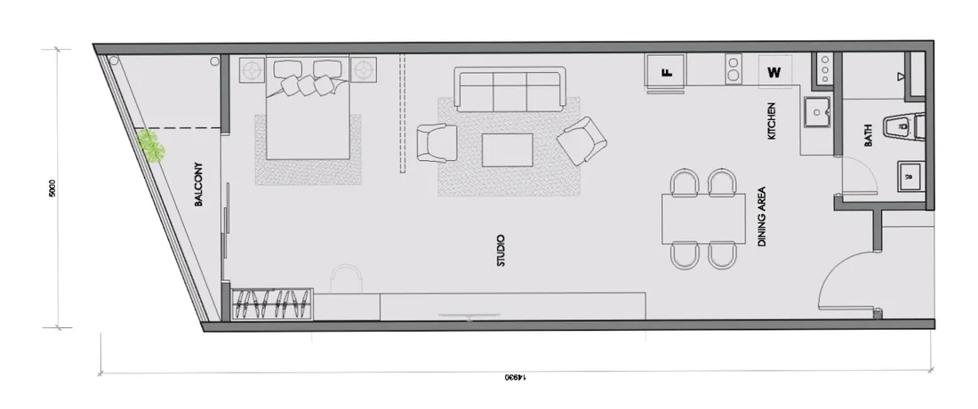 Centrix The Station Studio floor plan