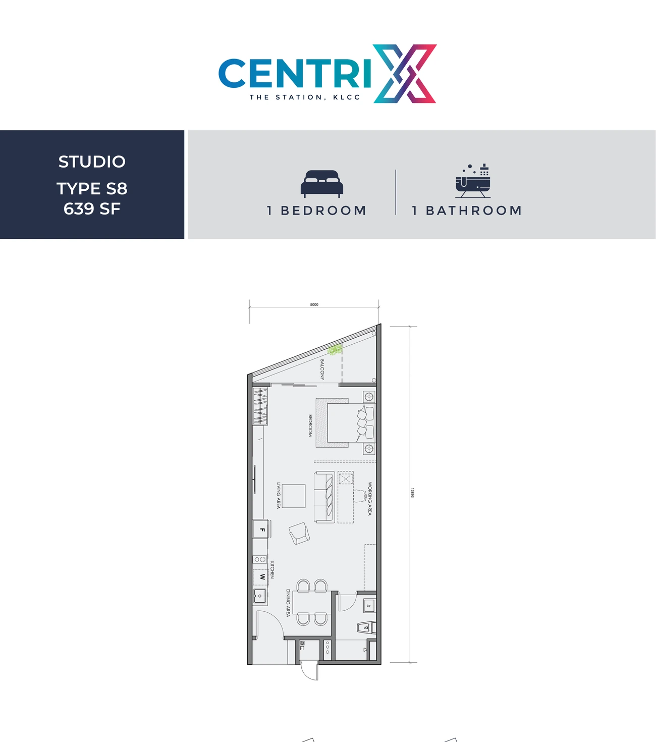Centrix The Station Studio floor plan