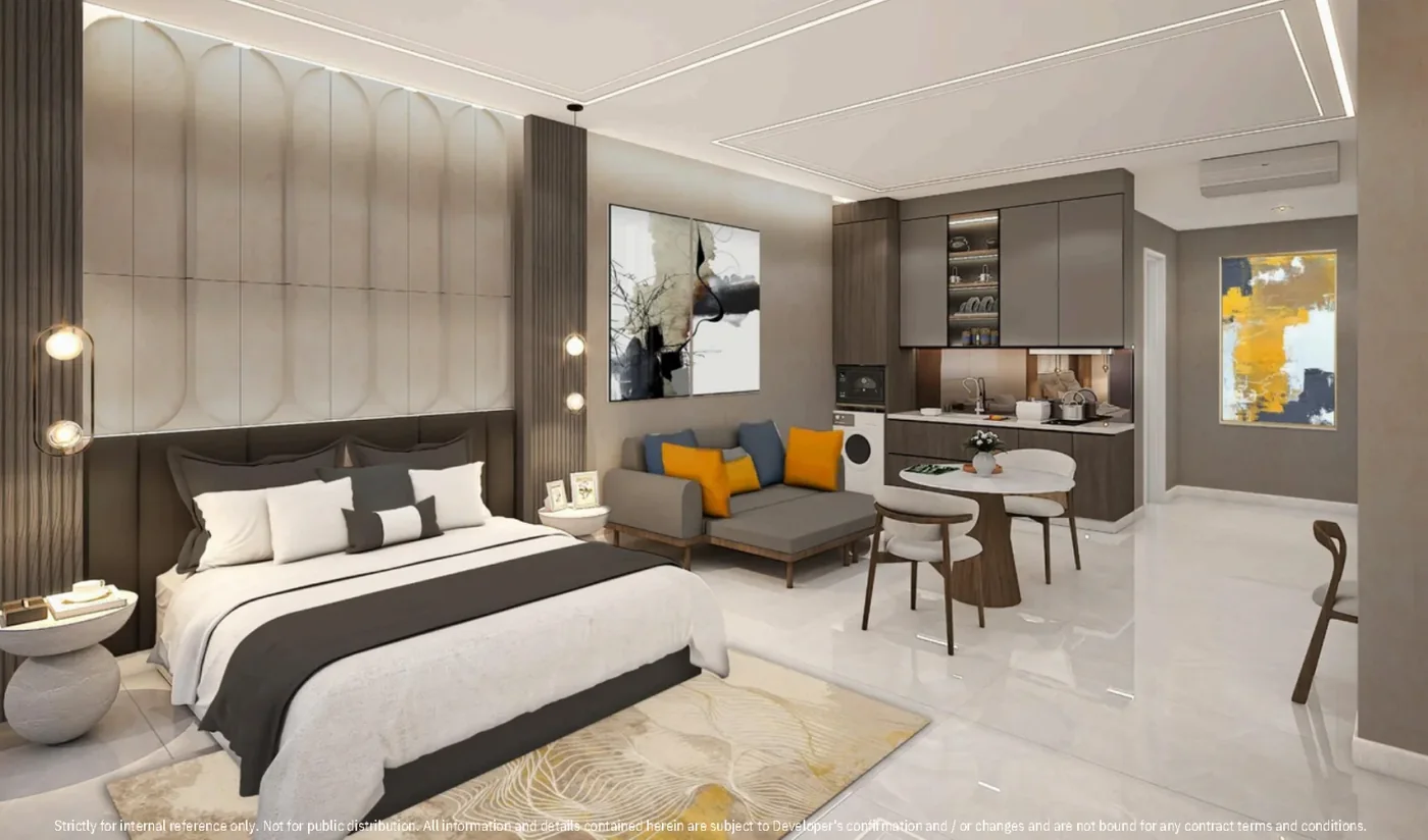 Furnished SOHO suite interior at Centrix The Station